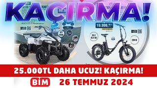 BİM 26 TEMMUZ 2024 AKTÜEL ÜRÜNLER SKYJET 110CC ATV VE OLA EB2 ELEKTRİKLİ BİSİKLET [upl. by Yerhpmuh]