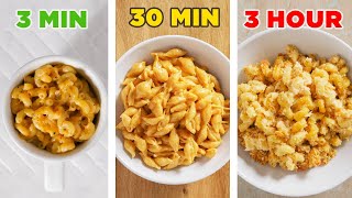 3Minute Vs 30Minute Vs 3Hour Mac N Cheese • Tasty [upl. by Grantley240]