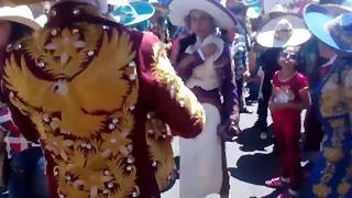 Charros del Rancho carnaval 2018 desfile Santiago Acahualtepec [upl. by Olatha]