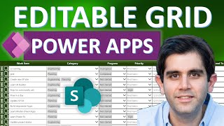 Editable Grid in Power Apps  SharePoint List [upl. by Millwater]