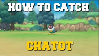 HOW TO CATCH CHATOT IN POKEMON BRILLIANT DIAMOND AND SHINING PEARL CHATOT LOCATION [upl. by Rebmeced]