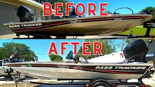 HOW To CLEAN ALUMINUM Boat  Stained BAD  NO SCRUB [upl. by Noman]