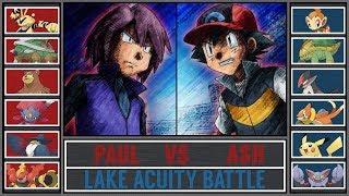 Ash vs Paul Pokémon SunMoon  Lake Acuity Rival Battle [upl. by Ck427]