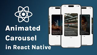 React Native Animated Carousel Tutorial  FlatList  Image Slider  Swiper [upl. by Wilen]