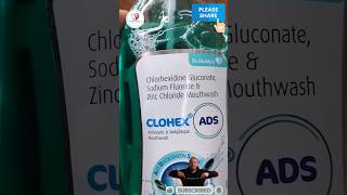 Clohex ads mouth wash uses in Hindi  Mouth wash  Chlorhexidine mouth wash uses in Hindi pharmacy [upl. by Birkner928]