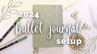 2024 BULLET JOURNAL SETUP  Easy Yearly Bullet Journal Set Up  2024 Pre Made Bujo Planner [upl. by Graves20]