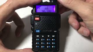 BAOFENG UV5R  How to use the FM Radio [upl. by Bili492]