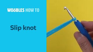 How to tie a slip knot for crochet or knitting  beginner tutorial [upl. by Ahsinroc]