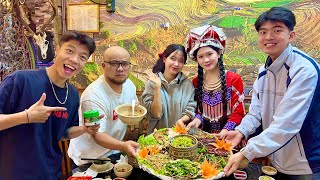 Pơ vlog  pơ đưa cô em chồng về thưởng thức mẹt lợn nhà hàng SaPa Tv [upl. by Vannie229]