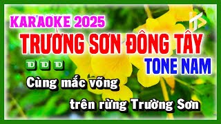 TRƯỜNG SƠN ĐÔNG TRƯỜNG SƠN TÂY Karaoke Cha Cha Tone Nam Nhạc Sống 2025  Karaoke Tình Quê [upl. by Ainegul]