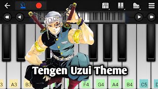 Tengen Uzui Theme  Demon Slayer  Easy Piano Tutorial  Tutorial [upl. by Musette645]