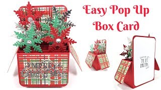 Pop Up Box Card Christmas Cards  Easy Pop Up Box Card [upl. by Sherborne]