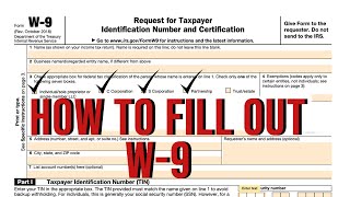 How to complete IRS W9 Form  W 9 Form with examples [upl. by Tenay]