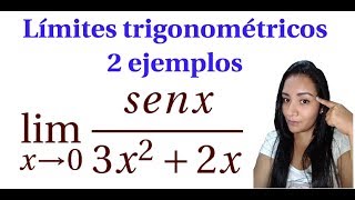 DOS EJEMPLOS DE LÍMITES TRIGONOMÉTRICOS [upl. by Eilahs]