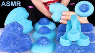 ASMR KOHAKUTO MUKBANG BLUE DESSERTS EDIBLE SPOONS 코하쿠토 보석젤리 파랑색 디저트 먹방 이팅사운드 EATING SOUNDS [upl. by Aruasor551]