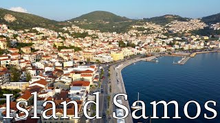 Island Samos Greece  by drone 4K σάμος [upl. by Rephotsirhc]