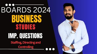 Important Questions  Staffing Directing and Controlling  Target 8080 Business Studies [upl. by Nanci]