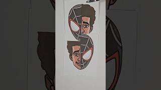 SpiderMan Verse 3 Transformation Miles Morales Craft shorts art spiderman craft [upl. by Hollington]