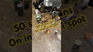 50 Spray Cans vs Industrial Spot 🔥 spraypaint spraypainting graffitiart art spraypaintart [upl. by Remus]