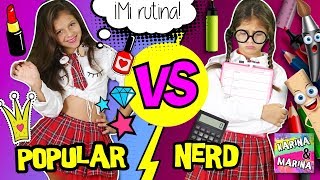 🎀 ¡POPULAR VS NERD 📚 RUTINA DE LA MAÑANA de POPULAR vs NO POPULAR de VUELTA A CLASES o ESCUELA ✏️ [upl. by Russell797]