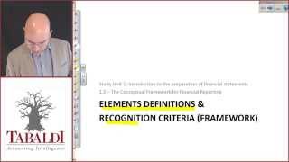 FAC1601  SU1  Elements Definitions and Recognition Criteria [upl. by Ney331]