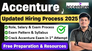 Accenture 2025 Exam Pattern amp Syllabus  Free Preparation amp Resources How to Prepare Role amp Salary [upl. by Assira]