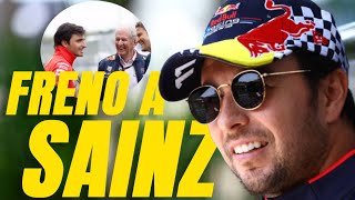 ¿SAINZ a RED BULL HORNER aclara en el GP de CHINA si Checo Pérez SIGUE O NO PESE a MARKO [upl. by Rehtaef]