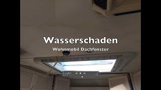 Wohnmobil Dachfenster undicht Wasserschaden  Heki Fenster neu abdichten [upl. by Nennarb]