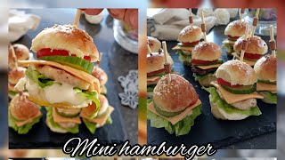 mini hamburger recette 🍔🥳مني همبورغر مع وصفة صلصة الجبن اللذيذة 👏🎉 [upl. by Kristian835]