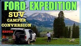 SUV Camper Conversion Ford Expedition 1st Gen Overland Build [upl. by Kihtrak]