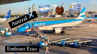 Aerolíneas Argentinas AR1381  🇺🇾 Montevideo MVD  Buenos Aires AEP 🇦🇷  Embraer E190 [upl. by Swaine]