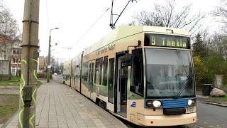 LVB Straßenbahn Leipzig Linie 9 nach Thekla [upl. by Cinderella947]