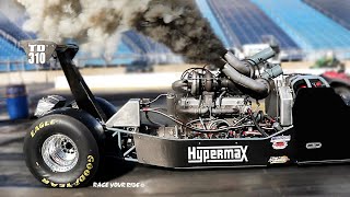 WICKED TRIPLE TURBO DIESEL DRAGSTER MASSIVE DT 466 ENGINE 6 SEC OF INSANITY RT66 [upl. by Ennaharas487]