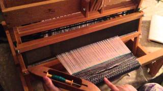 Weaving on my Schacht Spindle Table Top Loom [upl. by Hedvig]