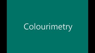 Determining the concentration of a solution using colourimetry [upl. by Dnomed]