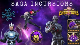 Saga Incursions Run Itemless  Marvel Contest of Champions [upl. by Trilbi1]