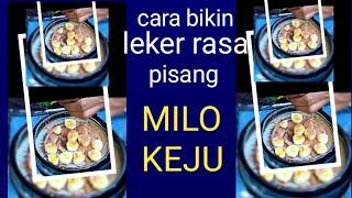 cara bikin leker rasa pisang milo kejustreetfood videoviral viralvideo [upl. by Vinn]