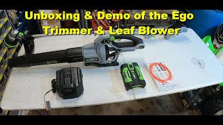 Ego Weedwacker amp Leafblower Unboxing amp Test Jacksons new toy [upl. by Wsan]