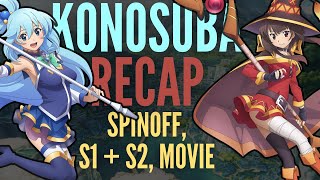 KONOSUBA RECAP Spinoff Seasons 1  2 and Movie [upl. by Aikenat]