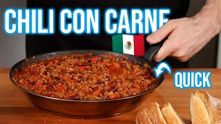 Easy amp fast Chili con Carne • Mexican chili meat stew recipe [upl. by Casanova878]