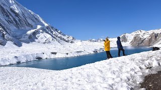 Jomsom to tilicho lake mesokanto la pass 5300 meters high altitude full details video [upl. by Onez70]