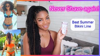 How to have the BEST FLAWLESS BIKINI Line EverrrNEVER SHAVE AGAIN DIY Hair Removal EPILATOR [upl. by Blinni]