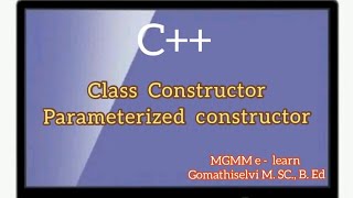 Parameterized Constructor Types of constructorExample of parameterized constructor in Tamil [upl. by Spratt]