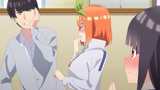 Yotusuba Kiss Fuutarou Moment  Gotoubun no Hanayome Season 2 [upl. by Inahc413]