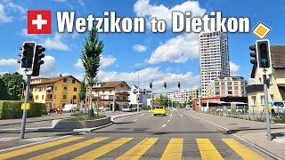 Summer Road Trip  Wetzikon to Dietikon • Driving in Zurich Region Switzerland 🇨🇭 4K [upl. by Ennyroc]