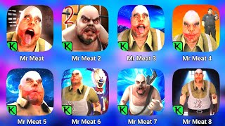 Mr Meat 1 2 3 4 5 6 7 amp 8 Full Gameplay  Mr Meat Horror 3d Mod  Game Mod [upl. by Araiek]