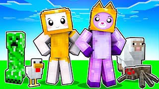 LANKYBOX FOXY amp BOXY Play MINECRAFT For The FIRST TIME EVER Lets Play Minecraft Part 1 [upl. by Gretel]