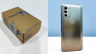 Motorola G51 5G Bright Silver Unboxing and First Impressions [upl. by Mackenzie]