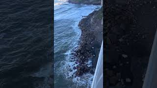 The Clashes of the Ocean Rocks from the top of the Sea Cliff Bridge New South Wales seacliff [upl. by Eugirne]