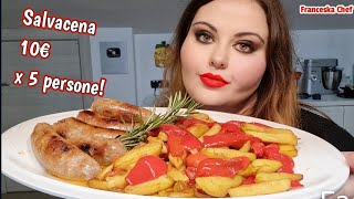 PEPERONATA ALLA CALABRESE CON PATATE E SALSICCIA GOLOSISSIMA IDEA SALVACENA SOLO 10 EURO X 5 PERSONE [upl. by Atniuq687]